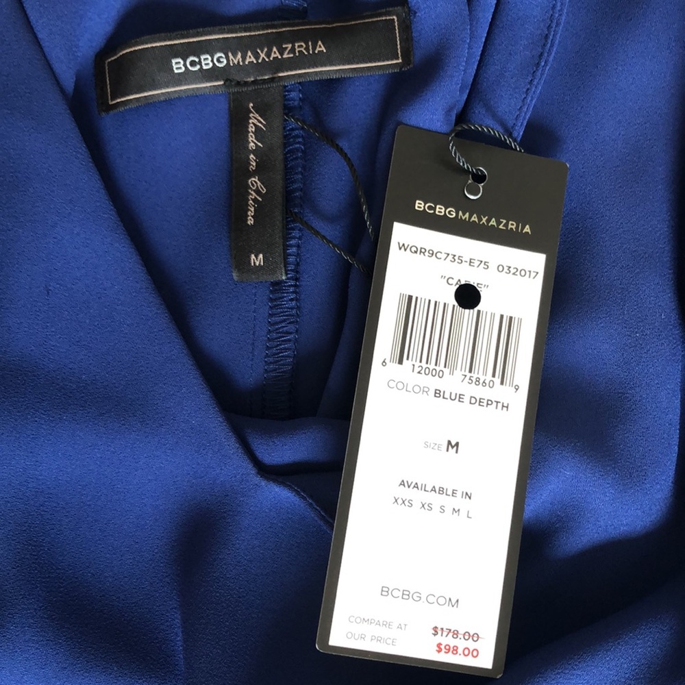 BCBG MaxAzria Short Shorts Romper in Royal Blue - Picture 3 of 5